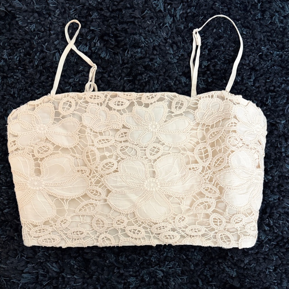 Dynamite Cream Lace Camisole Top